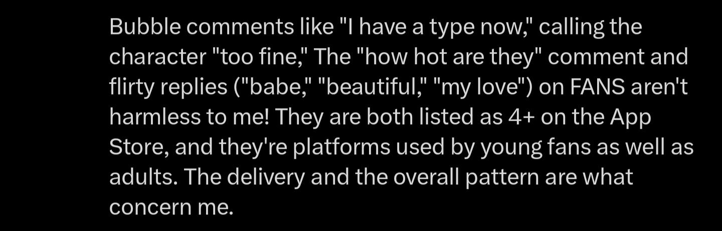 "You can't have a type that's not me."